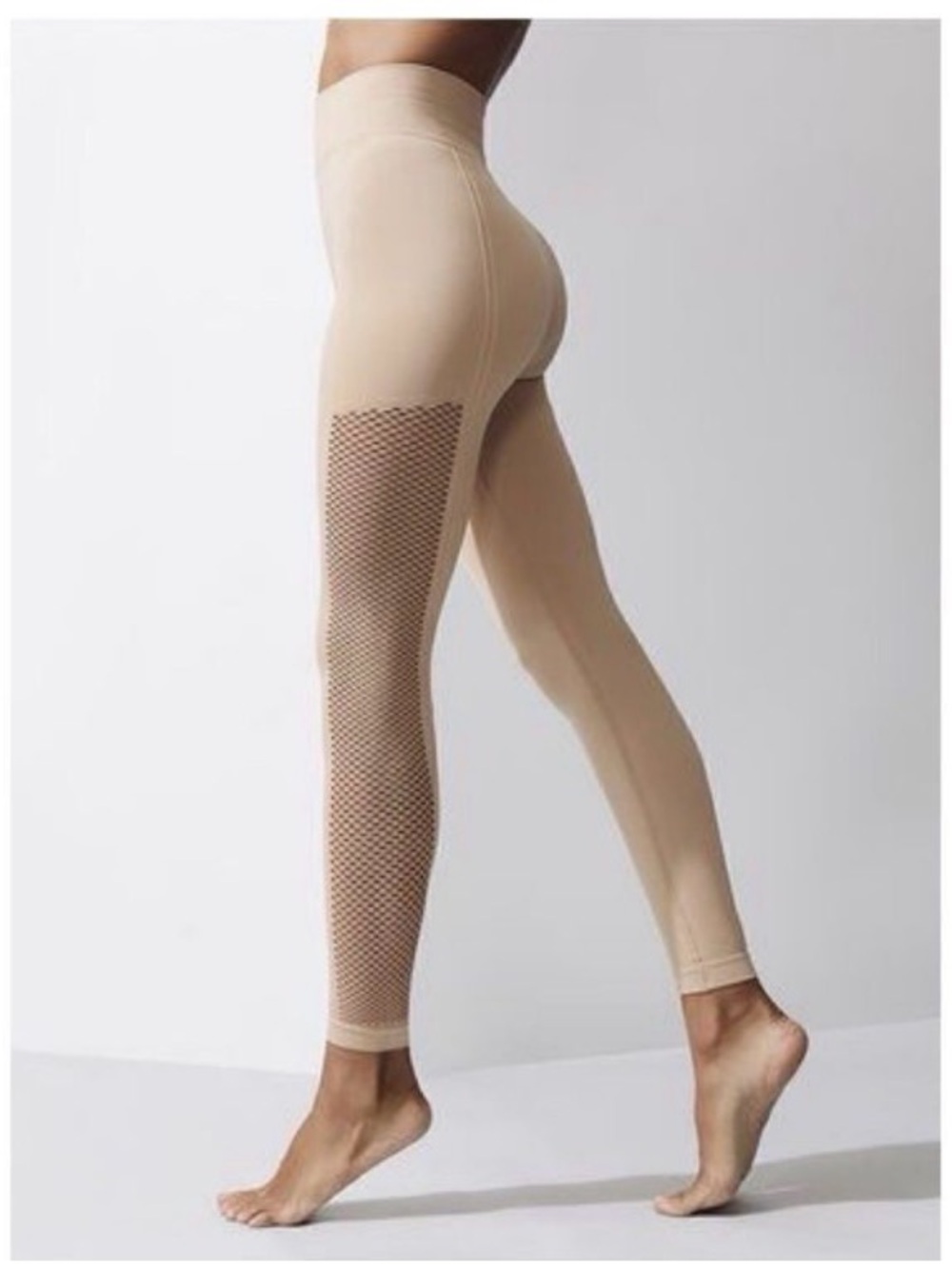 Carbon38 Nude Seamless Mesh Side Leggings